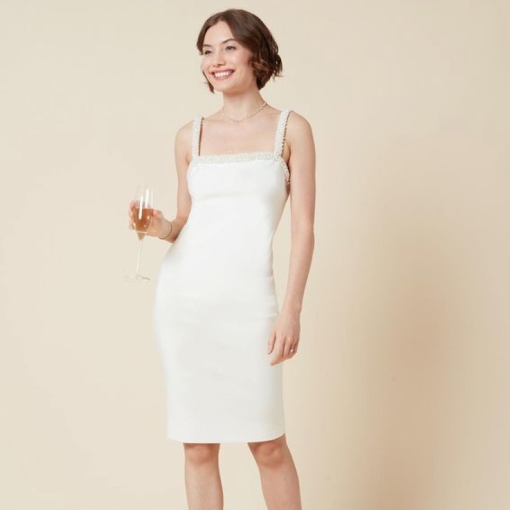 Likely White Pearl Embroidered Dress